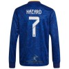 Officiële Voetbalshirt Real Madrid Eden Hazard 7 Uit 2021-22 Lange Mouw - Heren